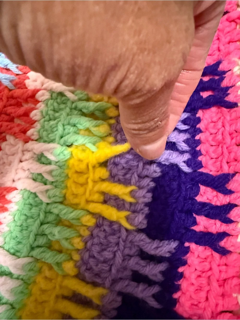 Vintage handmade afghan.